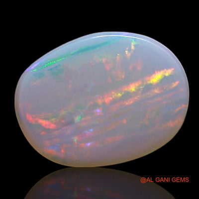 0.90 Cts Unheated Australian Fire Opal Loose Gemstone Oval Cabochon Natural 7x6x2 mm AG-334