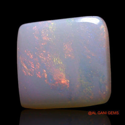 0.80 Cts Natural Australian Fire Opal Loose Gemstone Square Cabochon 6x6x1 mm AG-335