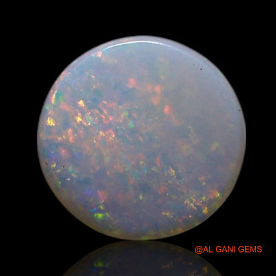 Natural Untreated Fire Opal Loose Gemstone Round Cabochon From Australia 0.85 Cts 7x7x2 mm AG-337