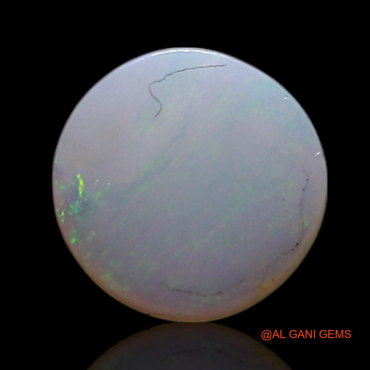 0.60 Cts Natural Australian Fire Opal Loose Gemstone Round Cabochon 7x7x1 mm AG-338