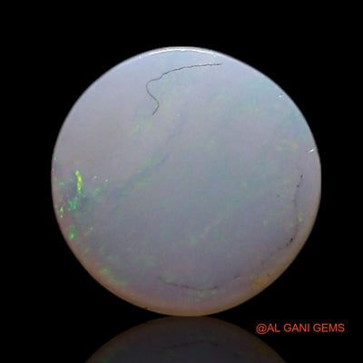 0.60 Cts Natural Australian Fire Opal Loose Gemstone Round Cabochon 7x7x1 mm AG-338