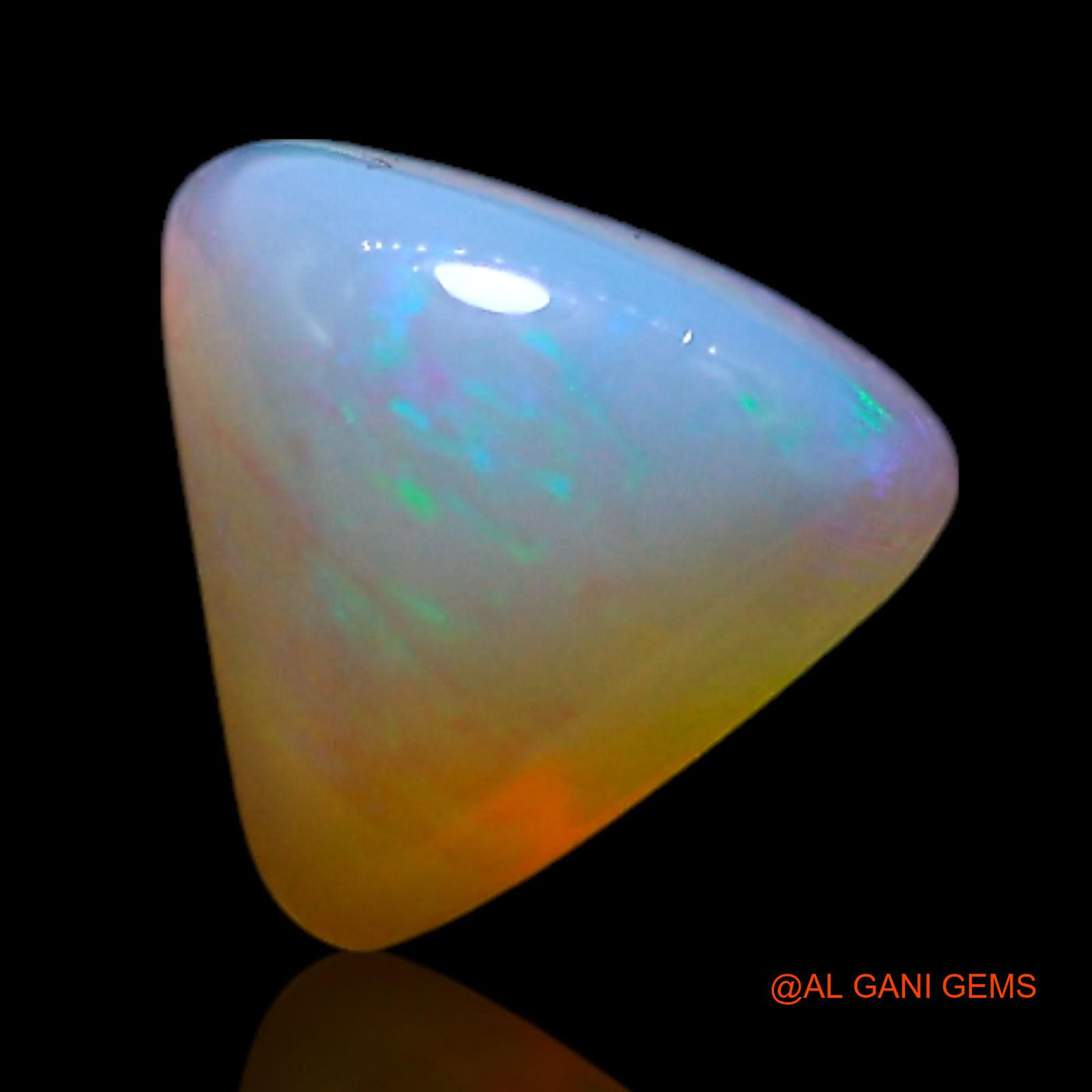 0.90 Cts Natural Australian Fire Opal Trillion Cabochon Loose Gemstone For Jewelry 6x6x3 mm AG-339