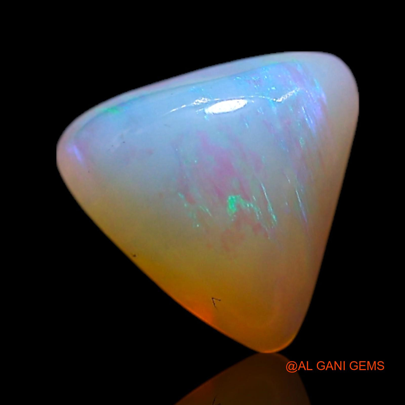 0.90 Cts Natural Australian Fire Opal Trillion Cabochon Loose Gemstone For Jewelry 6x6x3 mm AG-339