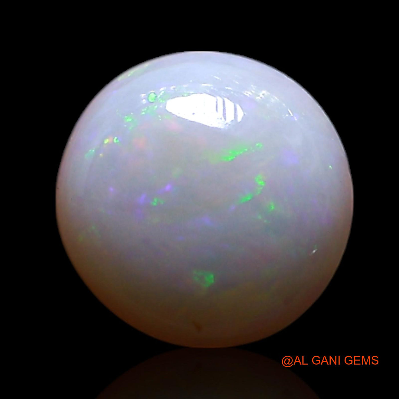 0.65 Cts Natural Australian Fire Opal Loose Gemstone Round Cabochon 7x6x2 mm AG-340