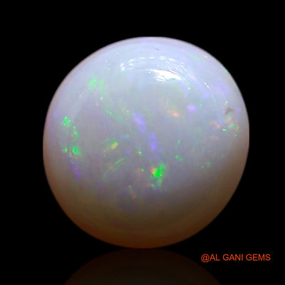 0.65 Cts Natural Australian Fire Opal Loose Gemstone Round Cabochon 7x6x2 mm AG-340