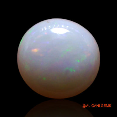 0.65 Cts Natural Australian Fire Opal Loose Gemstone Round Cabochon 7x6x2 mm AG-340