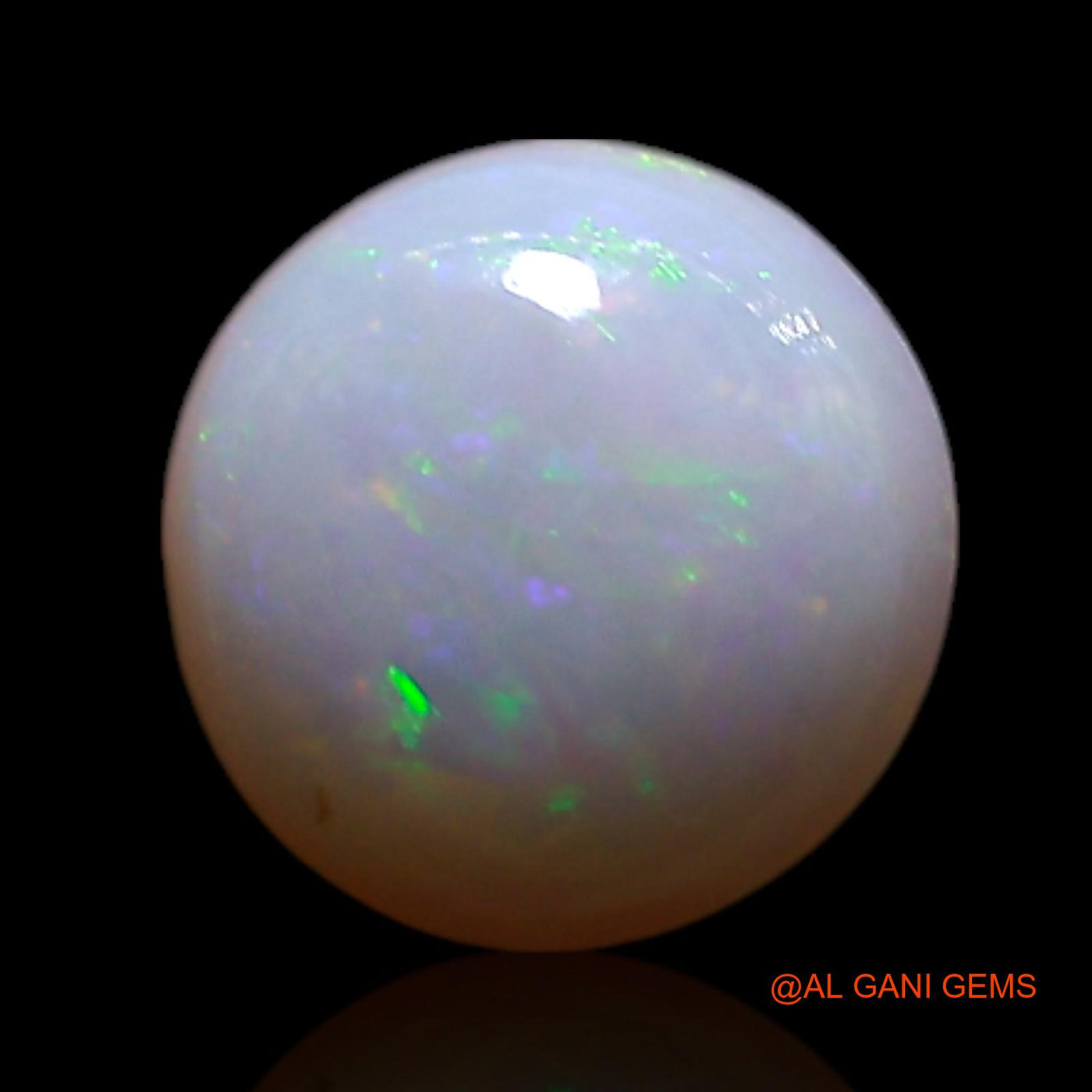 0.65 Cts Natural Australian Fire Opal Loose Gemstone Round Cabochon 7x6x2 mm AG-340