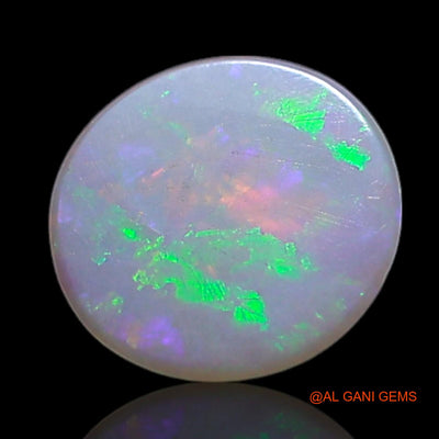 0.65 Cts Natural Australian Fire Opal Loose Gemstone Round Cabochon 7x6x2 mm AG-340