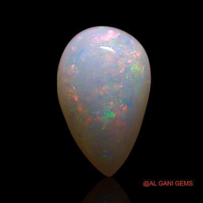 0.70 Cts Natural Australian Fire Opal Loose Gemstone Pear Cabochon 8x5x2 mm AG-341
