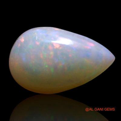 0.70 Cts Natural Australian Fire Opal Loose Gemstone Pear Cabochon 8x5x2 mm AG-341