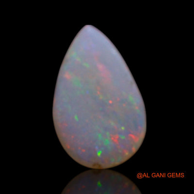 0.70 Cts Natural Australian Fire Opal Loose Gemstone Pear Cabochon 8x5x2 mm AG-341