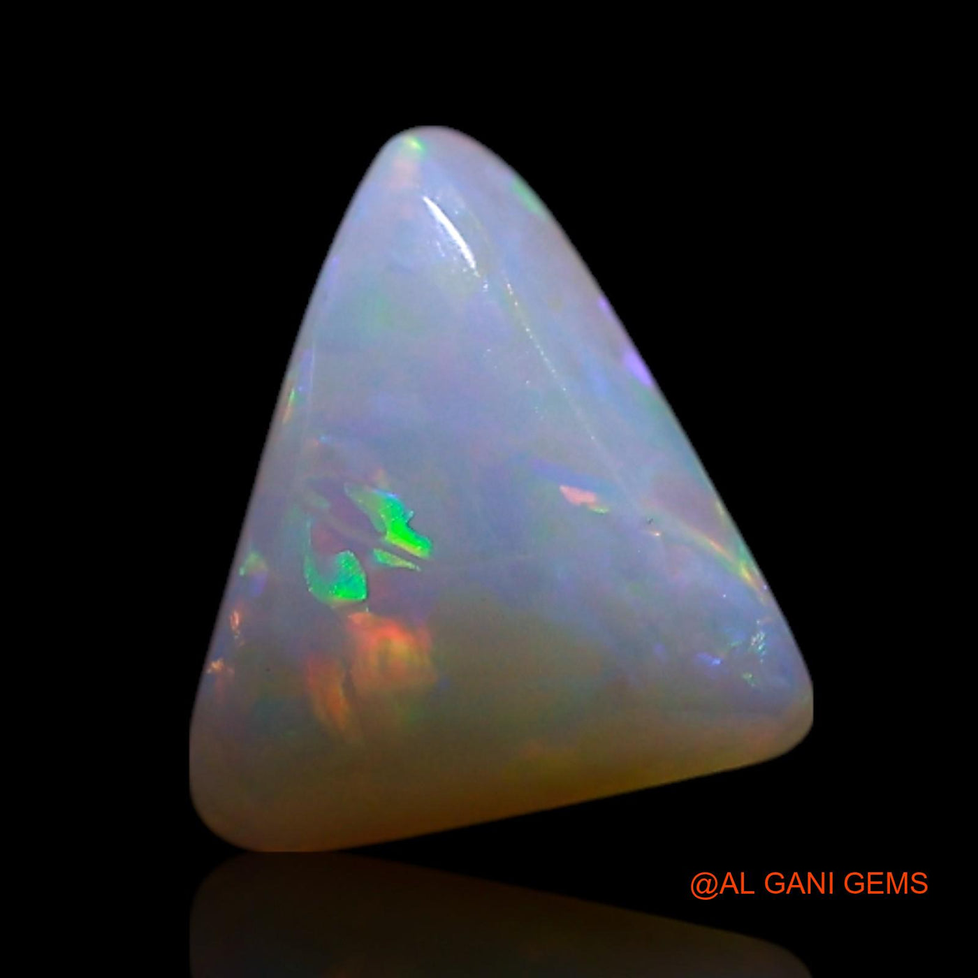 Natural Fire Opal Gemstone 0.50 Cts Loose Trillion Cabochon From Australia 7x6x2 mm AG-342