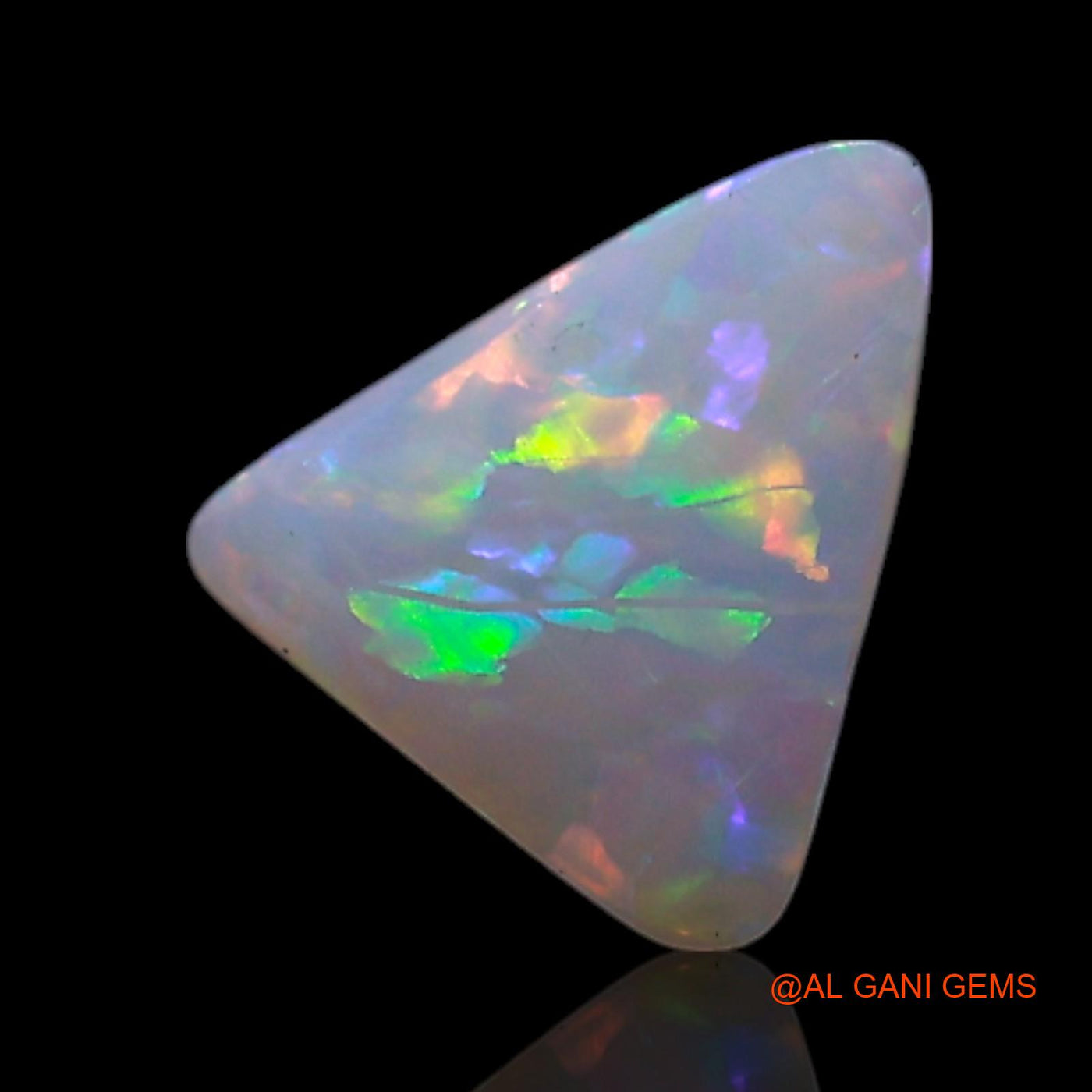 Natural Fire Opal Gemstone 0.50 Cts Loose Trillion Cabochon From Australia 7x6x2 mm AG-342