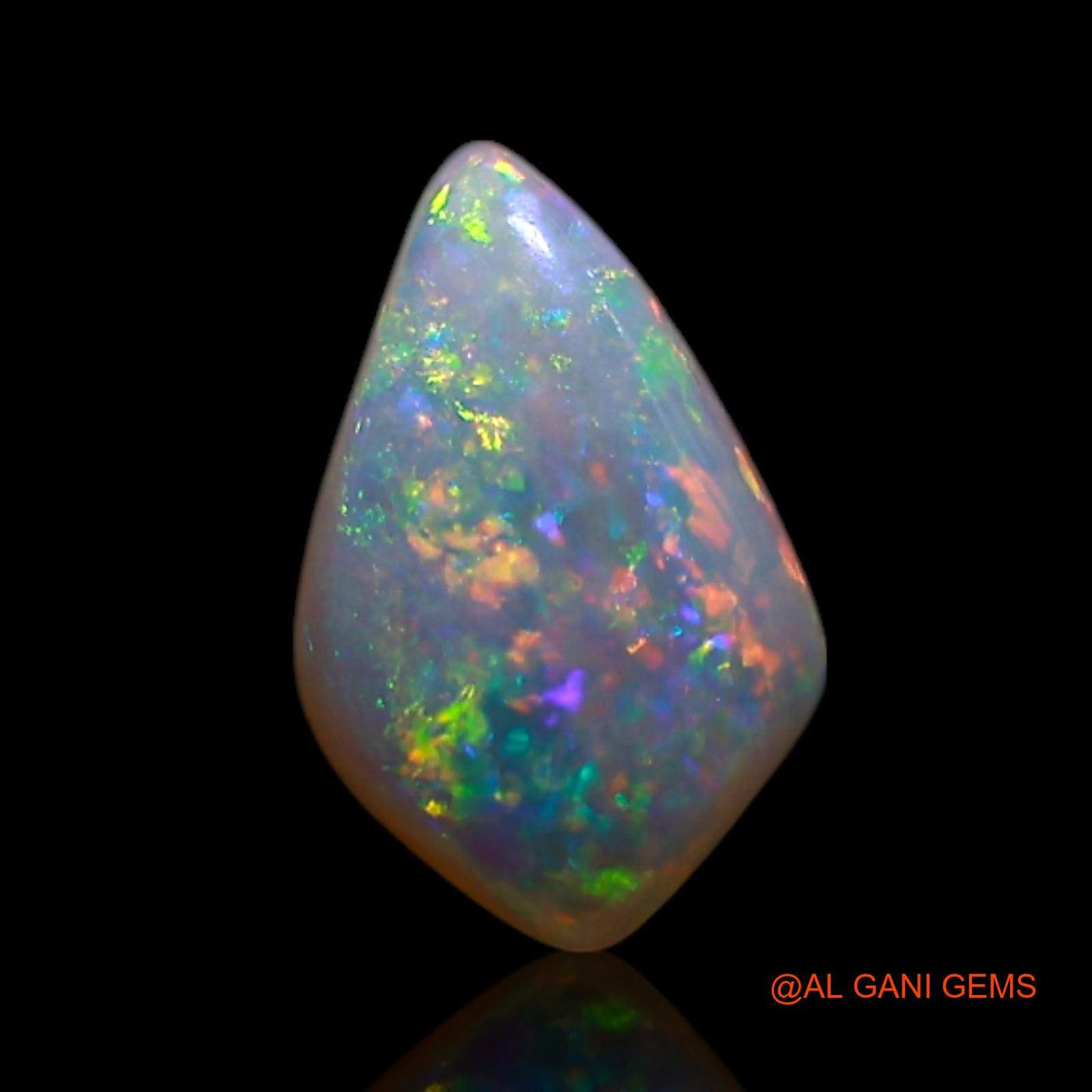 0.50 Cts Unheated Australian Fire Opal Loose Gemstone Fancy Cabochon Natural 8x5x2 mm AG-343