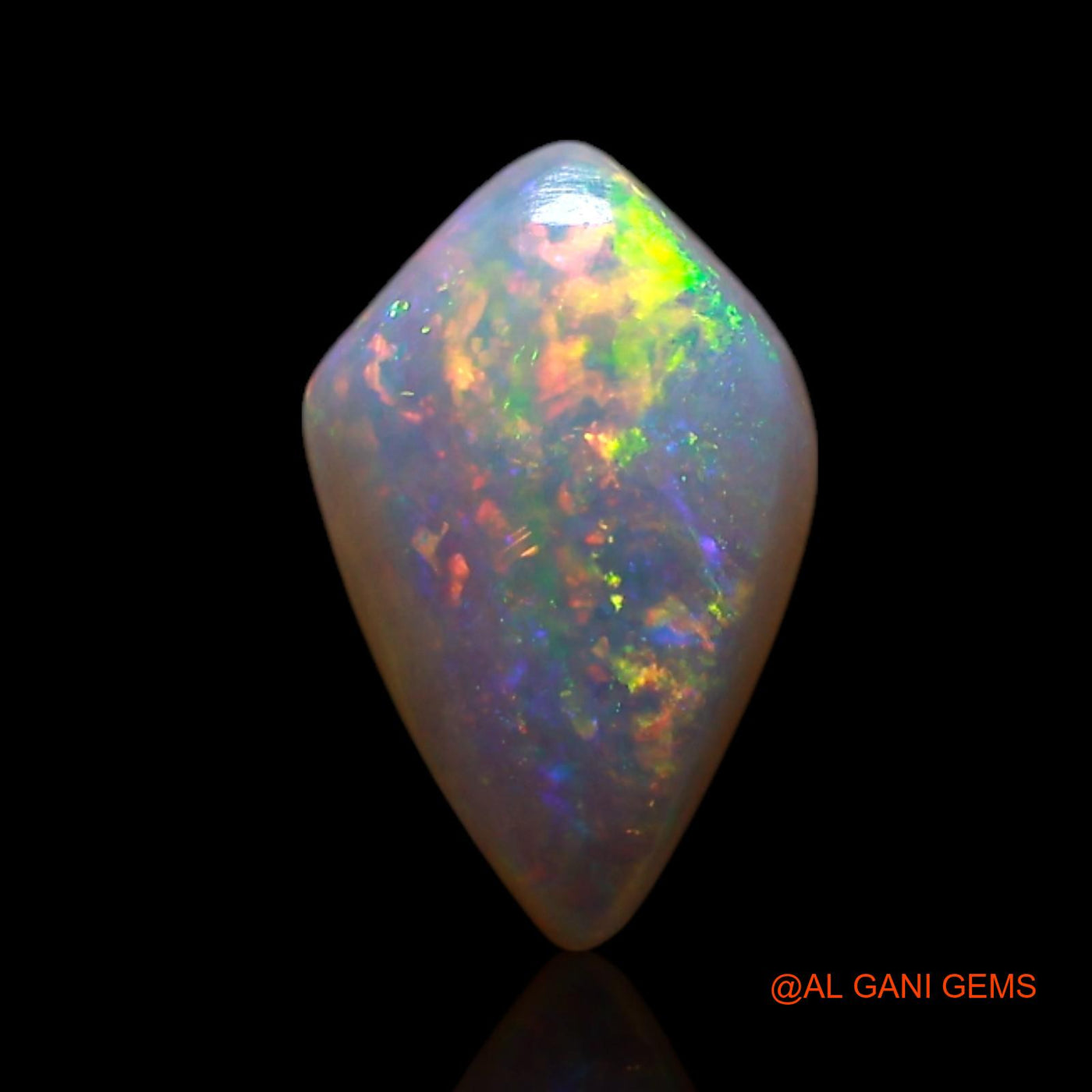 0.50 Cts Unheated Australian Fire Opal Loose Gemstone Fancy Cabochon Natural 8x5x2 mm AG-343
