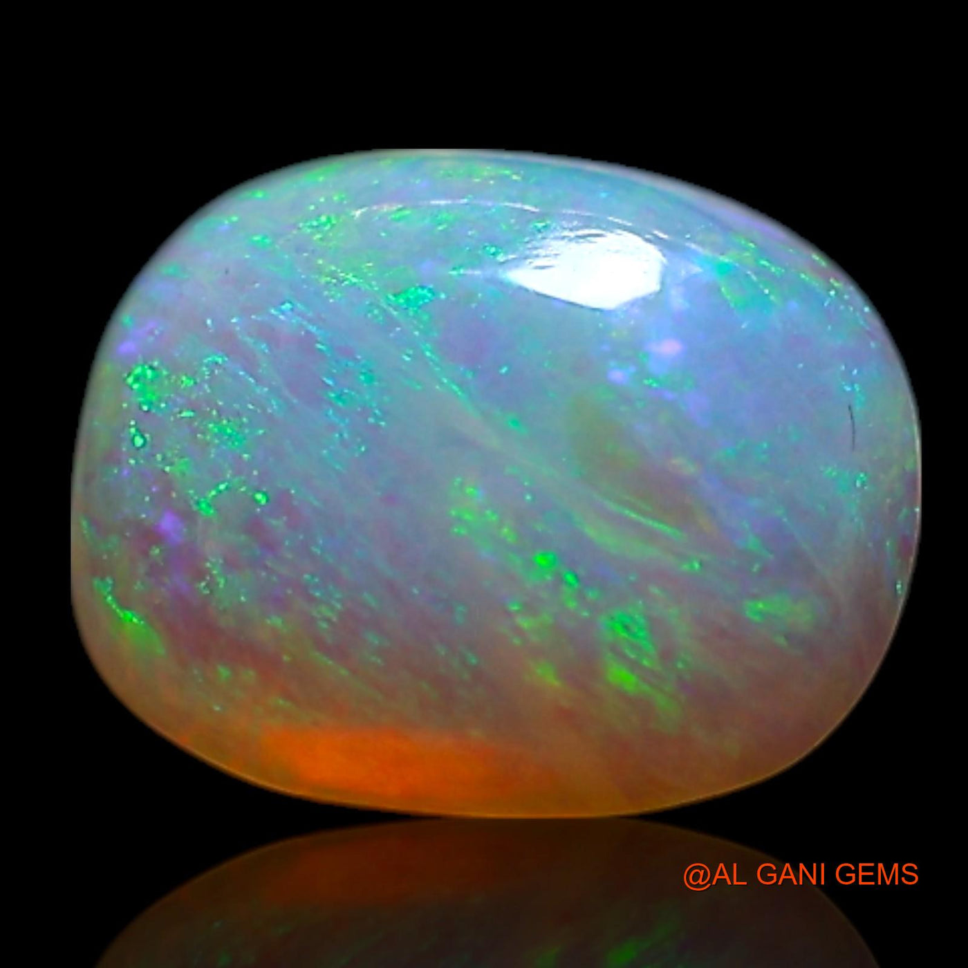 0.60 Cts Natural Australian Fire Opal Loose Gemstone Oval Cabochon 7x5x2 mm AG-345