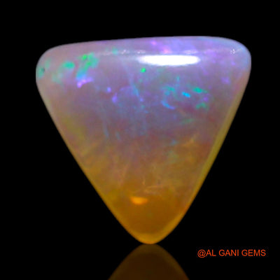 Natural Untreated Fire Opal Loose Gemstone Trillion Cabochon From Australia 0.60 Cts 6x6x2 mm AG-346