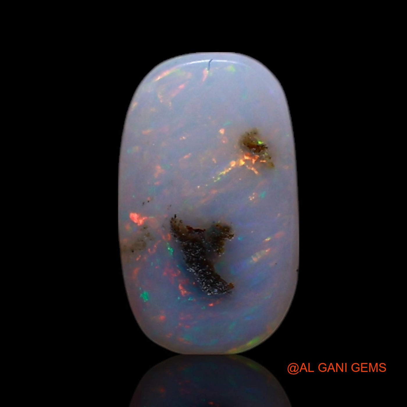 0.50 Cts Natural Australian Fire Opal Loose Gemstone Oval Cabochon 8x4x2 mm AG-347