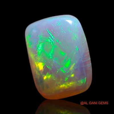 0.70 Cts Unheated Australian Fire Opal Loose Gemstone Square Cabochon Natural 7x5x2 mm AG-348
