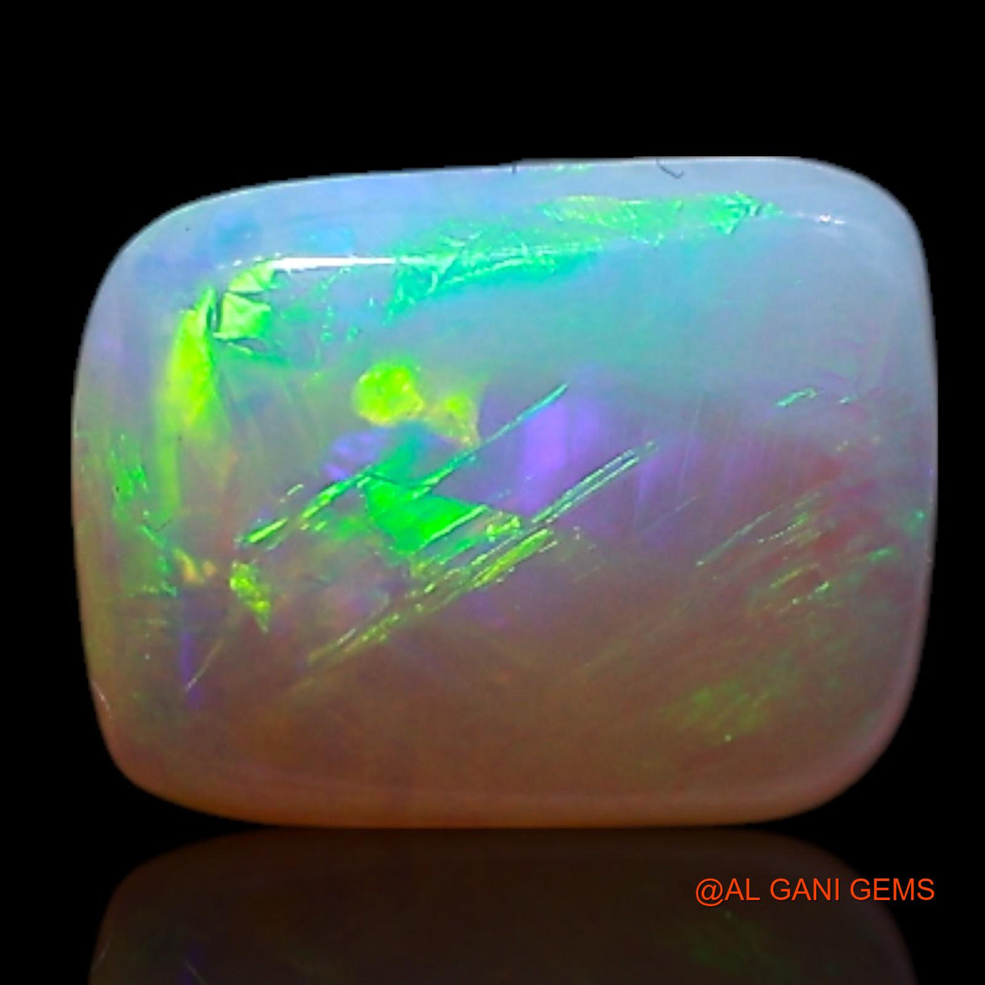0.70 Cts Unheated Australian Fire Opal Loose Gemstone Square Cabochon Natural 7x5x2 mm AG-348