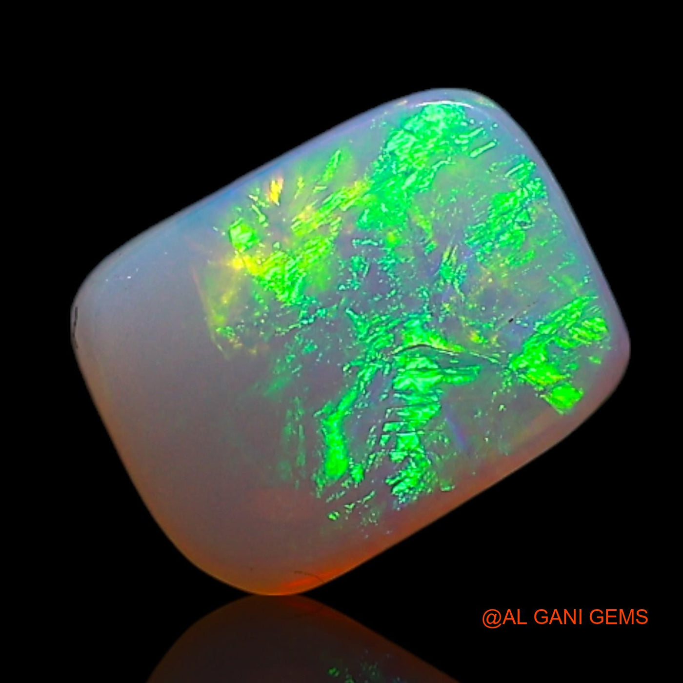 0.70 Cts Unheated Australian Fire Opal Loose Gemstone Square Cabochon Natural 7x5x2 mm AG-348