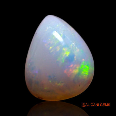 0.60 Cts Natural Australian Fire Opal Loose Gemstone Pear Cabochon 7x6x2 mm AG-349