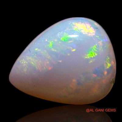 0.60 Cts Natural Australian Fire Opal Loose Gemstone Pear Cabochon 7x6x2 mm AG-349
