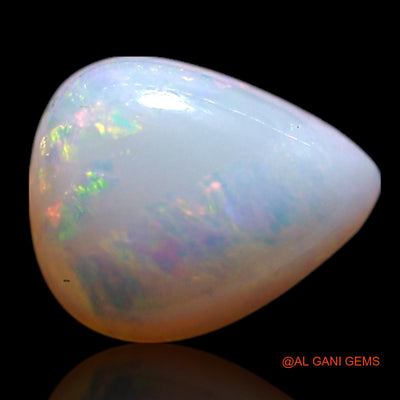 0.60 Cts Natural Australian Fire Opal Loose Gemstone Pear Cabochon 7x6x2 mm AG-349