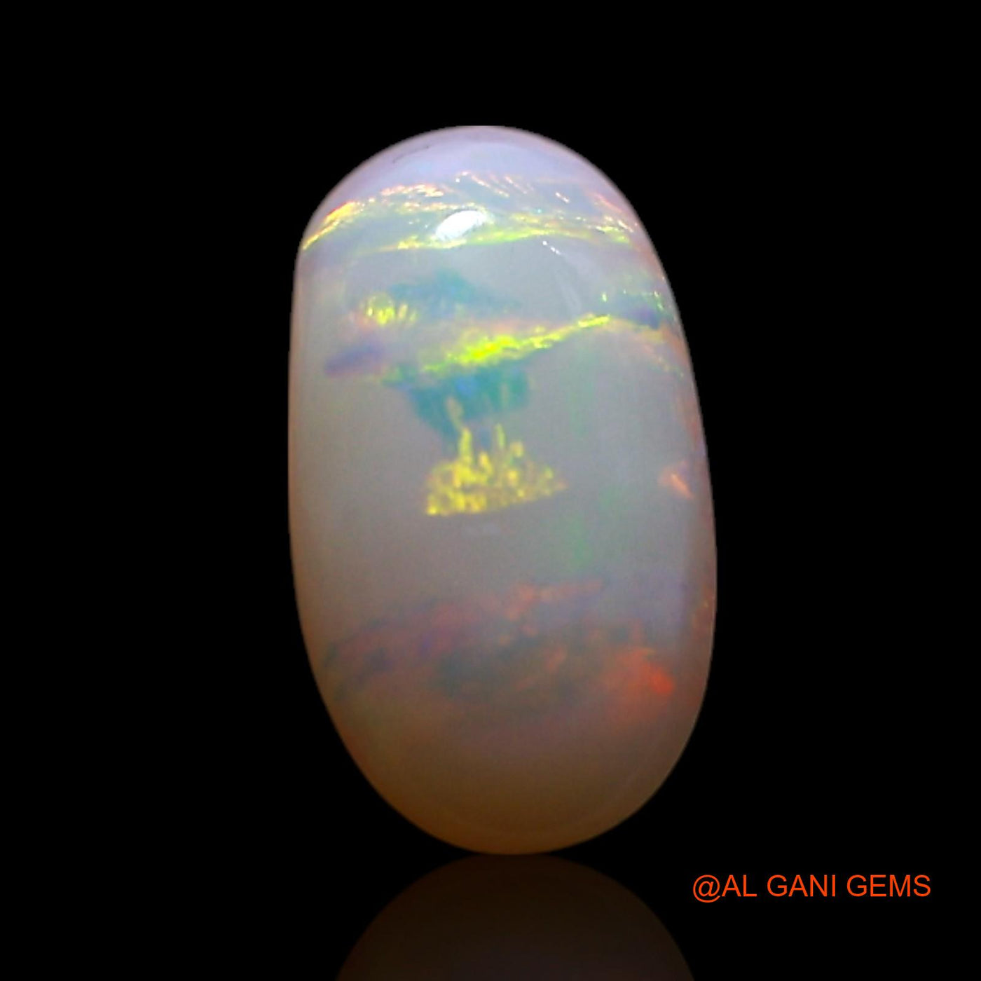 0.60 Cts Natural Australian Fire Opal Loose Gemstone Oval Cabochon 8x4x2 mm AG-350