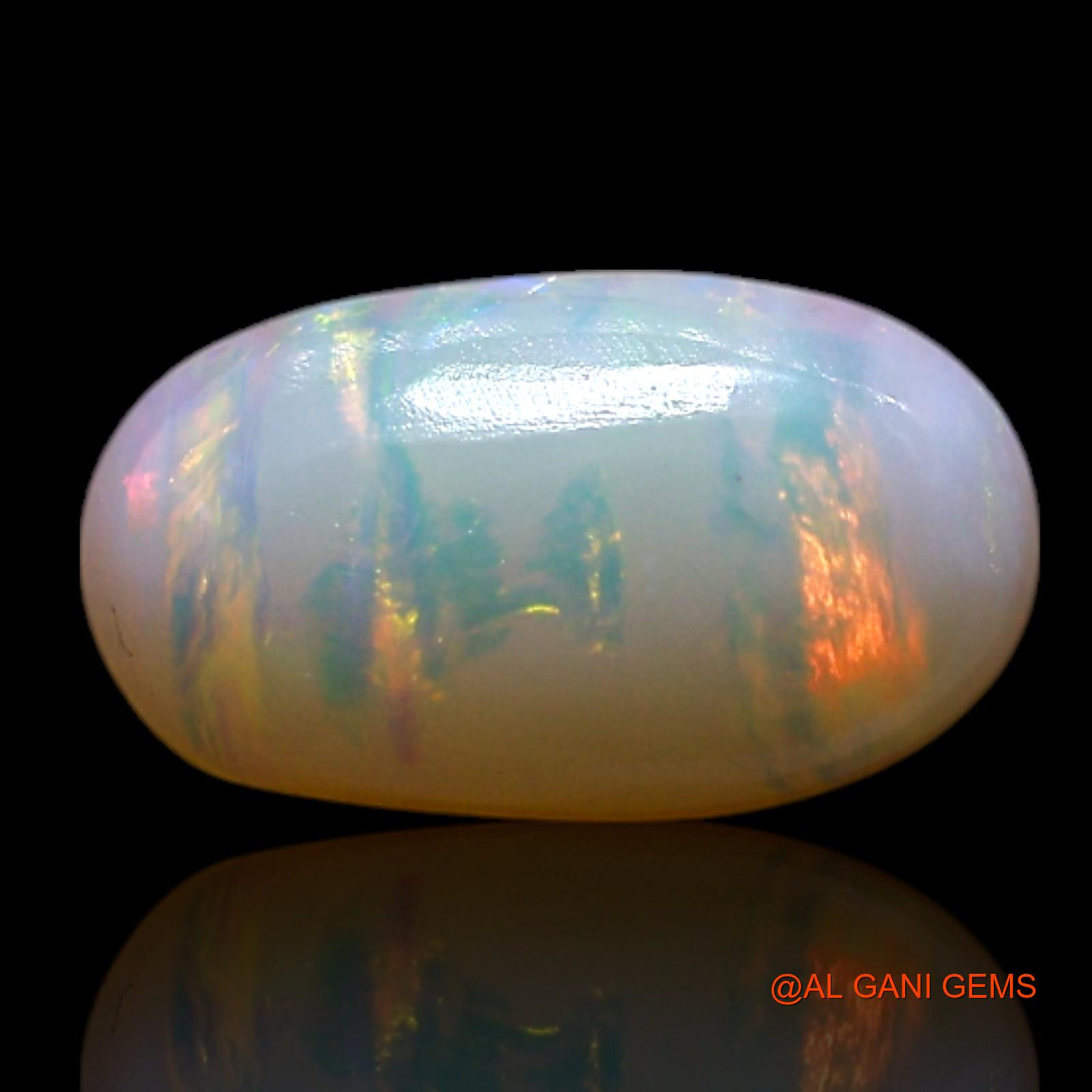 0.60 Cts Natural Australian Fire Opal Loose Gemstone Oval Cabochon 8x4x2 mm AG-350