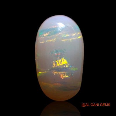 0.60 Cts Natural Australian Fire Opal Loose Gemstone Oval Cabochon 8x4x2 mm AG-350