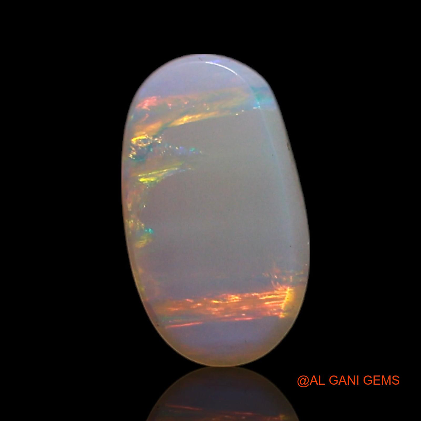 0.60 Cts Natural Australian Fire Opal Loose Gemstone Oval Cabochon 8x4x2 mm AG-350