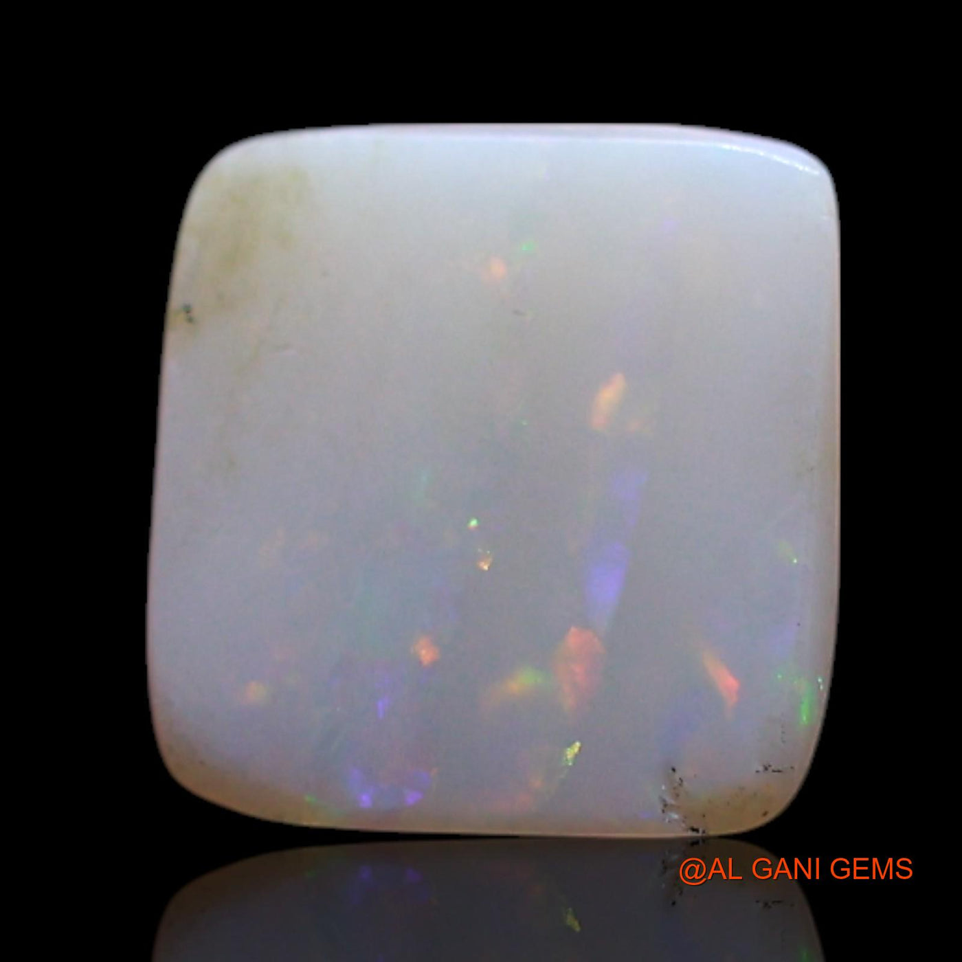 Natural Fire Opal Gemstone 0.60 Cts Loose Square Cabochon From Australia 6x6x1 mm AG-351