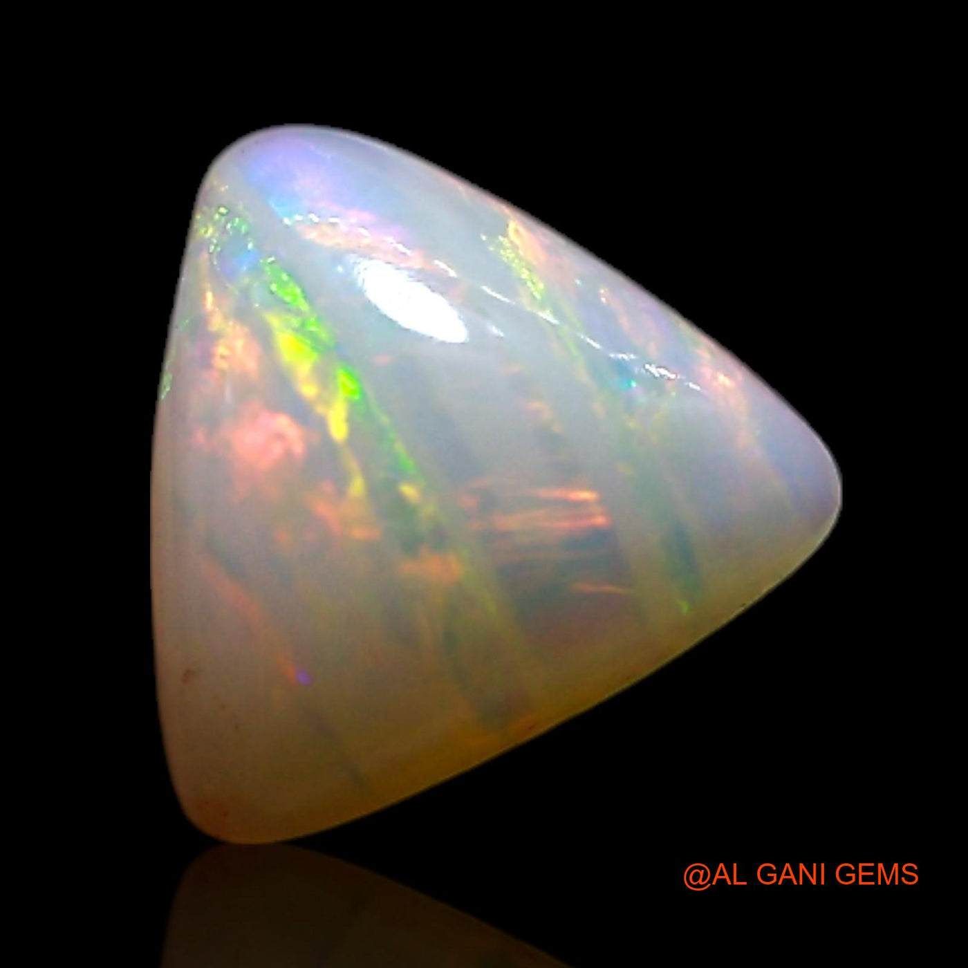 Natural Fire Opal Gemstone 0.55 Cts Loose Trillion Cabochon From Australia 6x6x2 mm AG-354