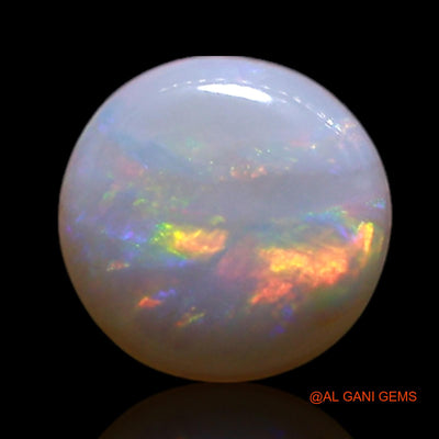 Natural Untreated Fire Opal Loose Gemstone Round Cabochon From Australia 0.50 Cts 6x6x1 mm AG-355