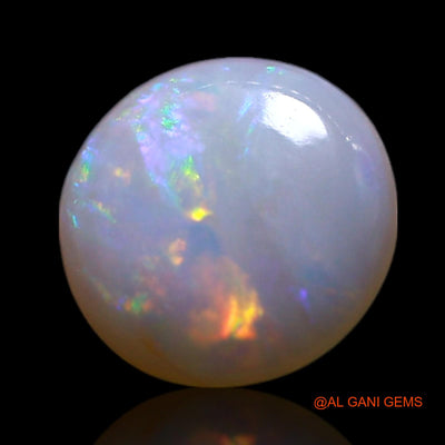 Natural Untreated Fire Opal Loose Gemstone Round Cabochon From Australia 0.50 Cts 6x6x1 mm AG-355