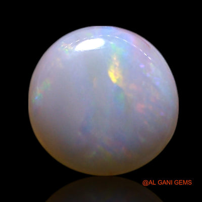 Natural Untreated Fire Opal Loose Gemstone Round Cabochon From Australia 0.50 Cts 6x6x1 mm AG-355