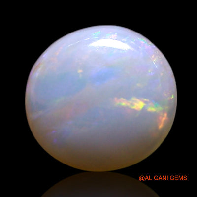 Natural Untreated Fire Opal Loose Gemstone Round Cabochon From Australia 0.50 Cts 6x6x1 mm AG-355