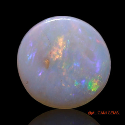 Natural Untreated Fire Opal Loose Gemstone Round Cabochon From Australia 0.50 Cts 6x6x1 mm AG-355