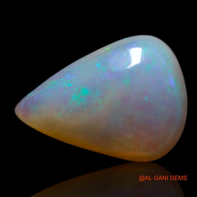 0.50 Cts Natural Australian Fire Opal Loose Gemstone Pear Cabochon 7x5x2 mm AG-356