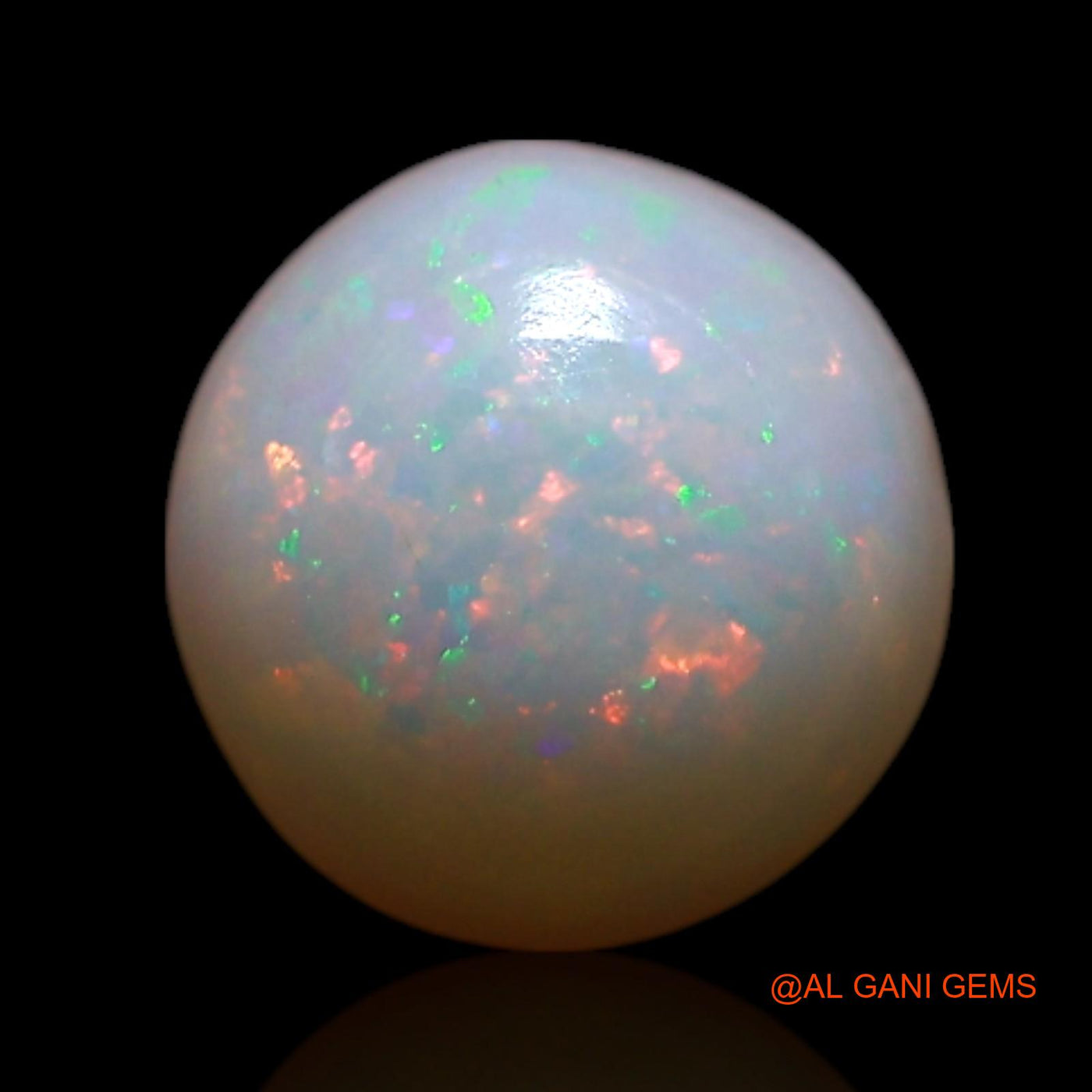 0.80 Cts Natural Australian Fire Opal Round Cabochon Loose Gemstone For Jewelry 6x6x3 mm AG-357