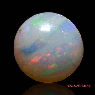 0.90 Cts Natural Australian Fire Opal Loose Gemstone Round Cabochon 6x6x3 mm AG-359
