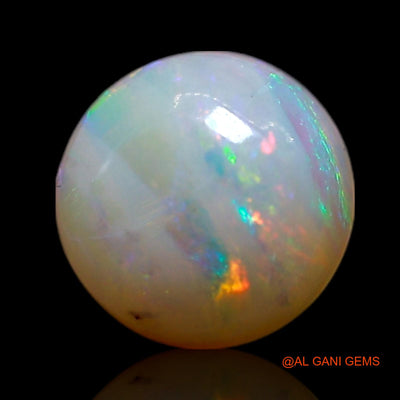 0.90 Cts Natural Australian Fire Opal Loose Gemstone Round Cabochon 6x6x3 mm AG-359