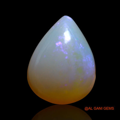 3.00 Cts Unheated Australian Fire Opal Loose Gemstone Pear Cabochon Natural 11x8x5 mm AG-35