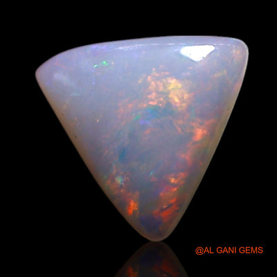 Natural Untreated Fire Opal Loose Gemstone Trillion Cabochon From Australia 0.40 Cts 6x6x1 mm AG-360
