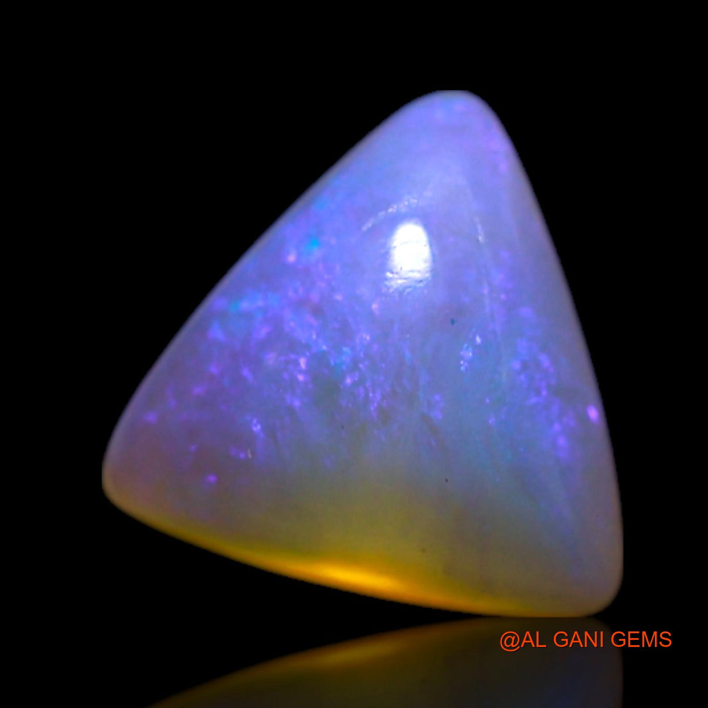 Natural Untreated Fire Opal Loose Gemstone Trillion Cabochon From Australia 0.70 Cts 6x6x3 mm AG-361