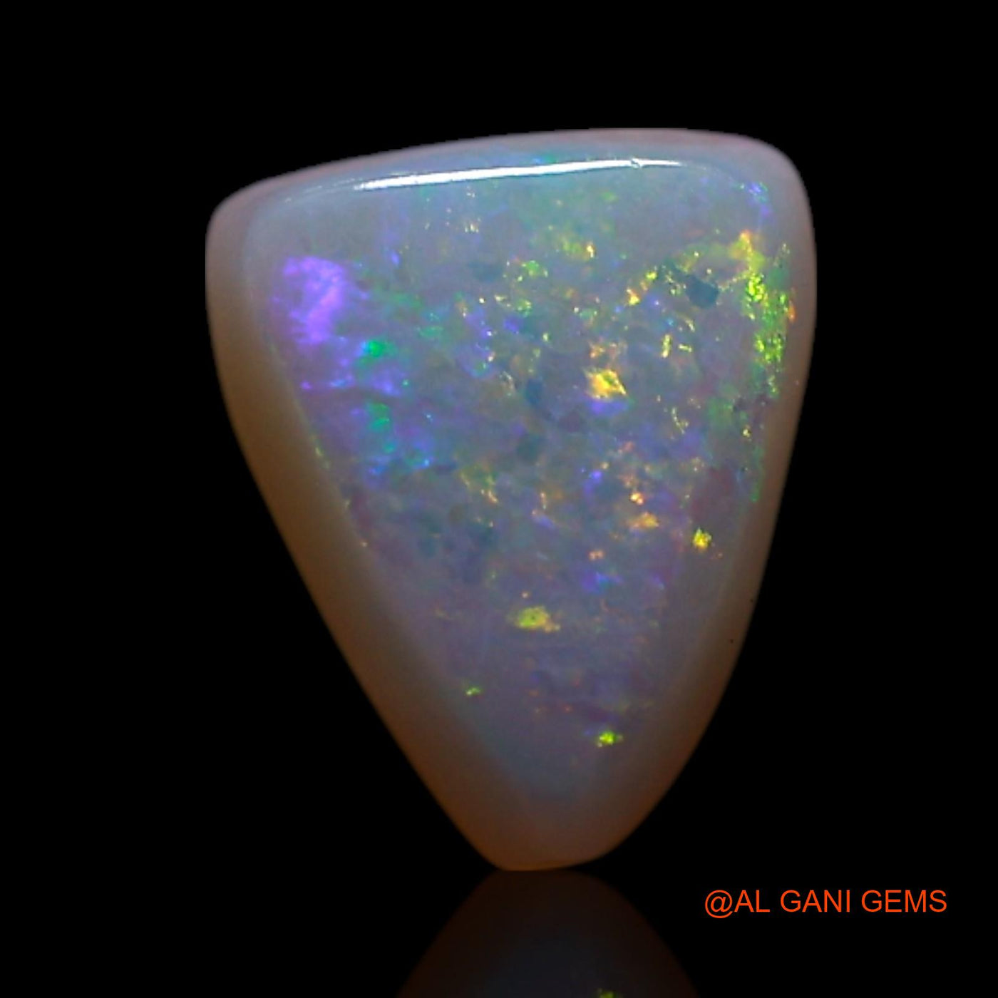 Natural Untreated Fire Opal Loose Gemstone Trillion Cabochon From Australia 0.80 Cts 7x5x2 mm AG-362