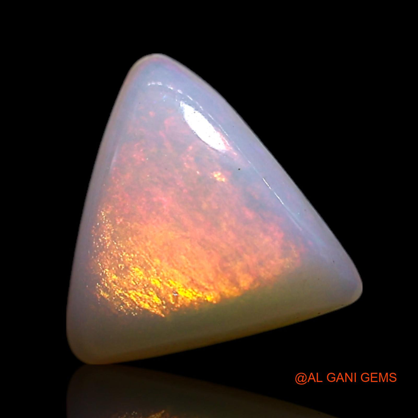 0.50 Cts Natural Australian Fire Opal Loose Gemstone Trillion Cabochon 6x6x2 mm AG-363