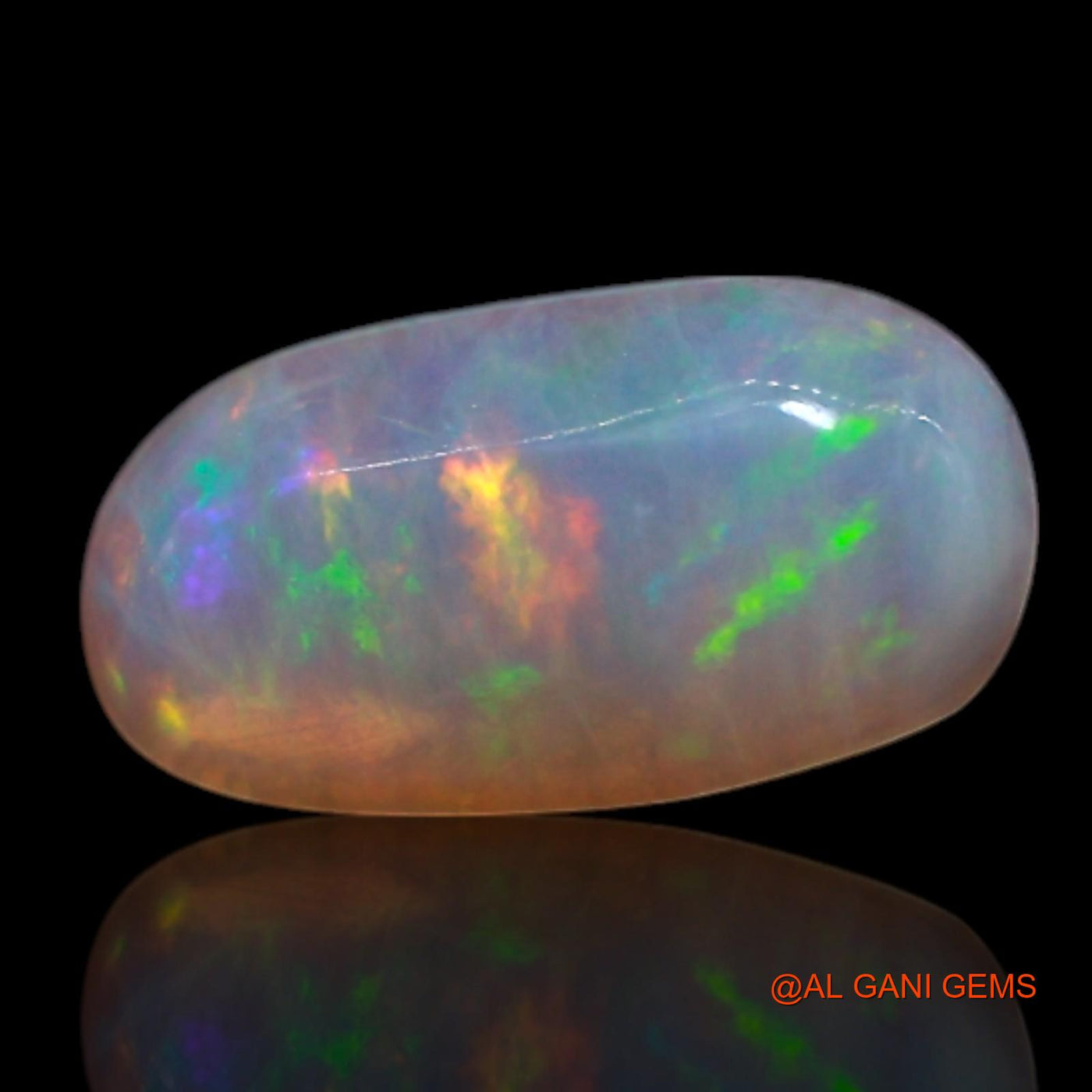 0.35 Cts Natural Australian Fire Opal Loose Gemstone Oval Cabochon 8x4x1 mm AG-366