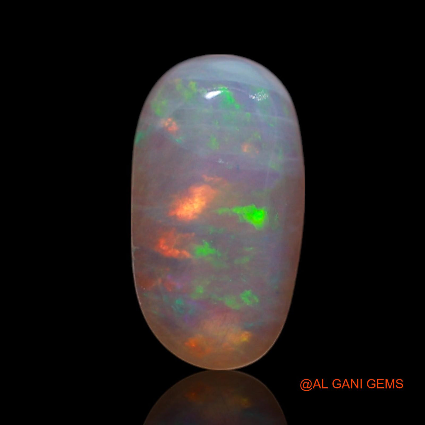 0.35 Cts Natural Australian Fire Opal Loose Gemstone Oval Cabochon 8x4x1 mm AG-366